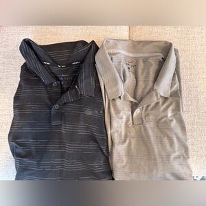Set of 2 Nike Golf Dri-FIT polo shirts in dark and light gray size XL